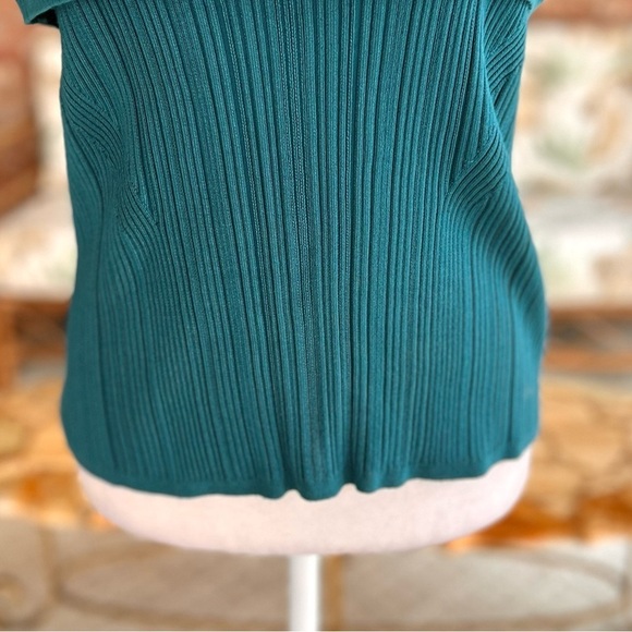 WHBM Teal Ribbed Off Shoulder Top XL - Picture 6 of 15